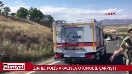 Diyarbakır'da zırhlı polis aracıyla otomobil çarpıştı