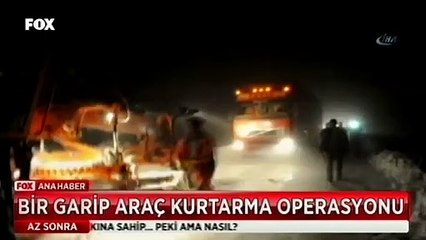 Bir garip araç kurtarma operasyonu