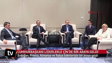 Erdoğan Çin'de liderlerle dörtlü zirvede bir araya geldi