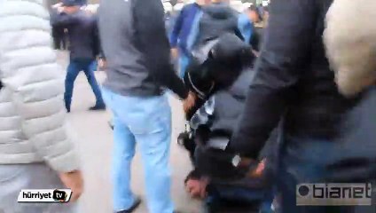Üniversitelerde YÖK protestosunda arbede