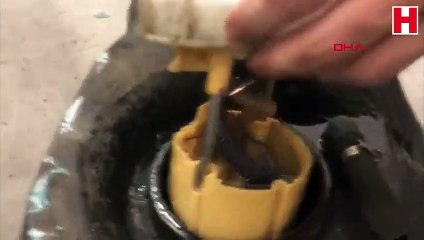 Aracın yakıt deposunda 115 kilo kaçak bal bulundu