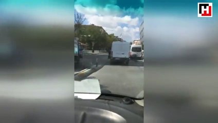 Seyir halindeki araçta tehlikeli yolculuk