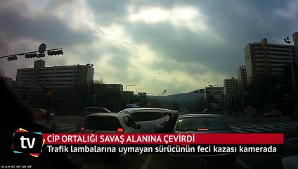 Kurallara uymayan cipin feci kazası araç kamerasında