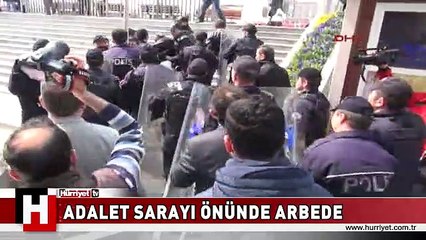 İstanbul Adalet Sarayı önünde arbede