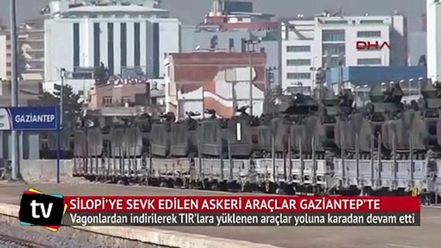 Silopi’ye sevk edilen askeri araçlar Gaziantep’te