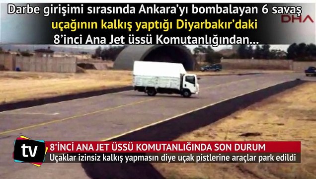 Diyarbakır’da izinsiz kalkış olmasın diye uçak pistlerine araçlar park edilmiş