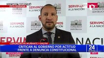 Congresistas Alejandro Muñante y Diego Bazán critican actitud del Ejecutivo