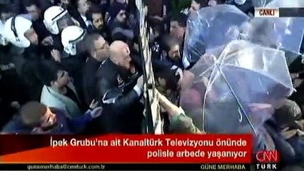 İpek Medya önünde hareketli anlar