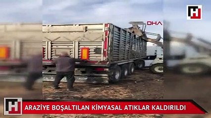 İznik'te araziye dökülen kimyasal atıklar kaldırıldı