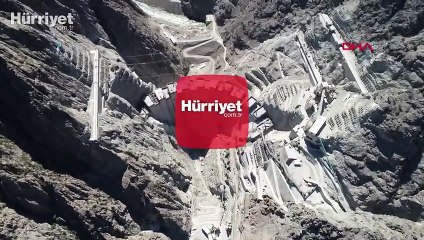 Türkiye'nin en yüksek barajı "Yusufeli Barajı" inşaatında yükseklik 200 metreye ulaştı