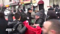 Taksim Meydanı'na çıkmak isteyen grup ile polis arasında arbede