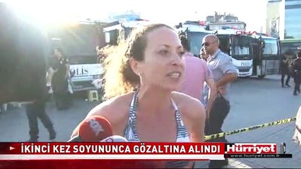 BİKİNİLİ KADIN İKİNCİ KEZ SOYUNUNCA GÖZALTINA ALINDI