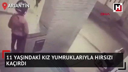 11 yaşındaki kız yumruklarıyla hırsızı kaçırdı