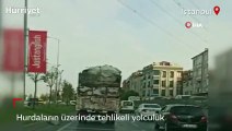 İstanbul trafiğinde hayrete düşüren görüntü