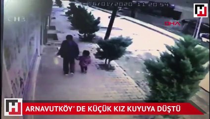 Arnavutköy'de dehşet anları! Küçük kızı böyle kurtardılar.
