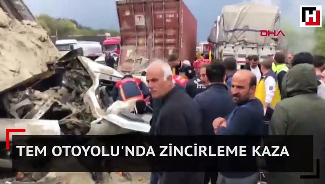 TEM Otoyolu'nda Zincirleme Kaza - Dailymotion Video