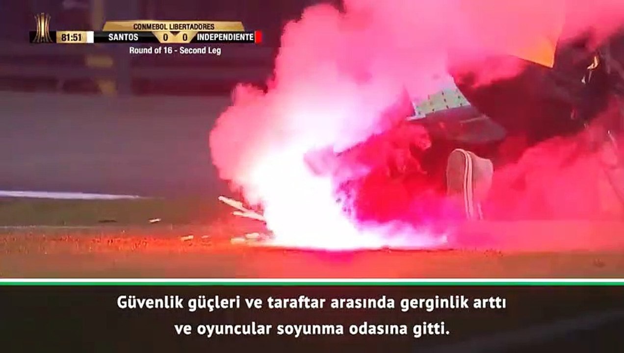 Taraftar sahaya girdi, maç ertelendi!