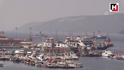 Arızalı Rus askeri gemisi Çanakkale Boğazı'ndan geçirildi