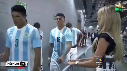Messi güzel sunucuyu görmezden geldi!