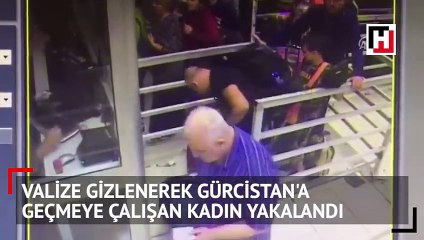 Valizden şüphelenen polis Rus kadını kaçmak üzereyken yakaladı