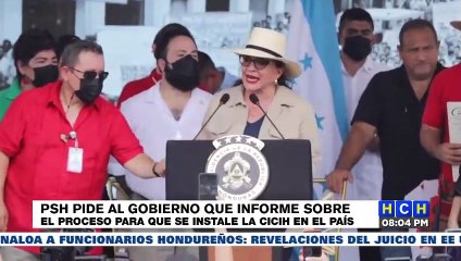 PSH insta a Xiomara Castro a que agilice memorando de entendimiento para instalación de la CICIH