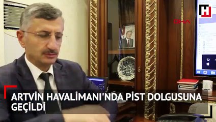 Artvin Havalimanı inşaatı havadan görüntülendi