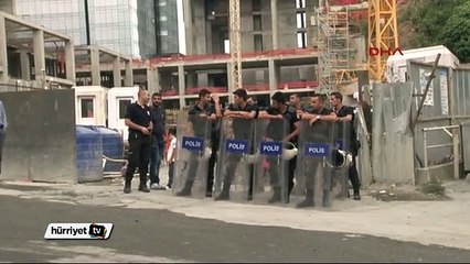 Asansör faciasının yaşandığı şantiyeden gündüz görüntüleri