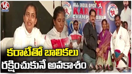 Actor Suman Releases All India Karate Championship Poster At Gachibowli | Hyderabad | V6 News