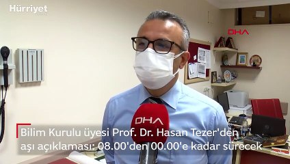 Bilim Kurulu üyesi Prof. Dr. Hasan Tezer'den aşı açıklaması