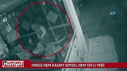 Baklavacıya giren arsız hırsız hem kasayı soydu, hem tatlı yedi