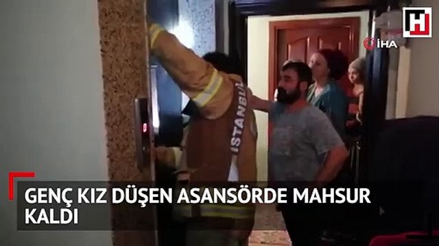 Maltepe'de genç kız düşen asansörde mahsur kaldı