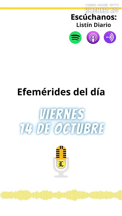 Efemérides Viernes 14 de octubre