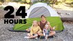 TAKING MY DAUGHTERS CAMPING IN THE MIDDLE OF THE WOODS FOR 24 HOURS