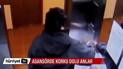 Şili'de bir asansörde korku dolu anlar