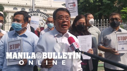 Members of NUPL protests in front of Supreme Court