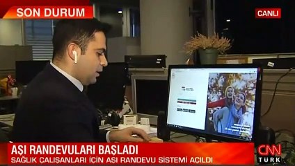 Sağlık çalışanları için koronavirüs aşısı randevu sistemi açıldı