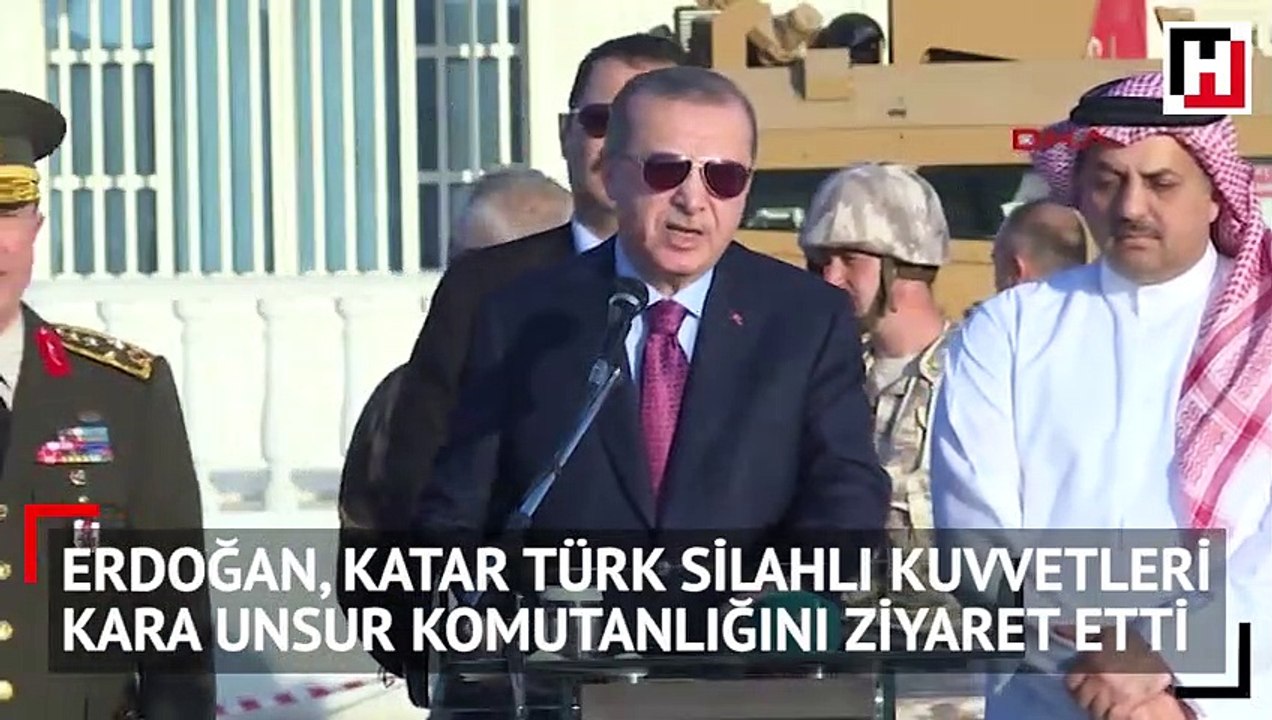 Asker Katar'da Cumhurbaşkanı Erdoğan'ı böyle karşıladı