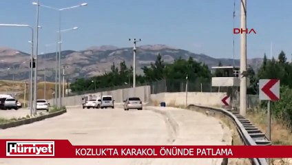 Kozluk'ta karakol önünde patlama