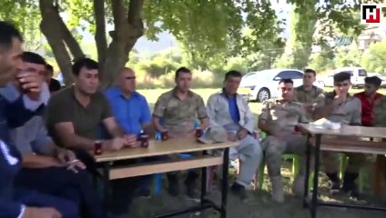 Güvenlik kuvvetleri şehit ailesini düğünlerinde yalnız bırakmadı