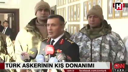 İşte Türk askerinin kış donanımı! Komutan tek tek anlattı