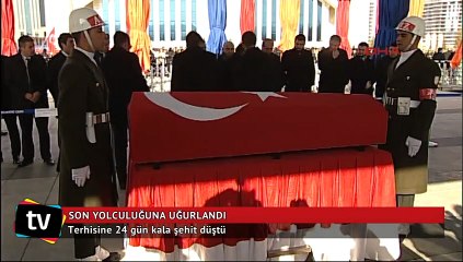 Terhisine 24 gün kala şehit düşen asker son yolculuğuna uğurlandı