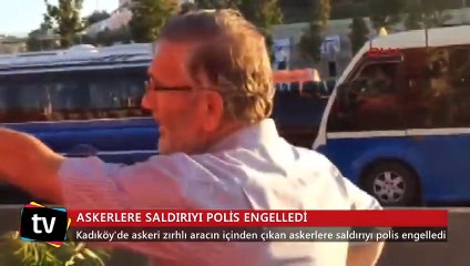 Askerlere saldırıyı polis engelledi