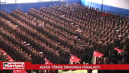 İçişleri Bakanı Soylu konuşurken arkasındaki asker fenalaştı