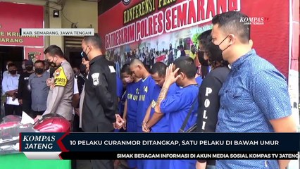 10 Pelaku Curanmor di Semarang Ditangkap Polisi, 1 Pelaku di Bawah Umur