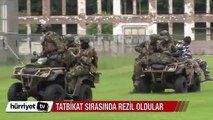 Tatbikat sırasında rezil oldular