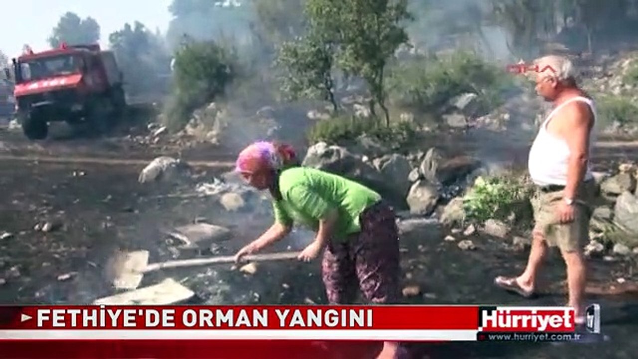 FETHİYE'DE ORMAN YANGINI