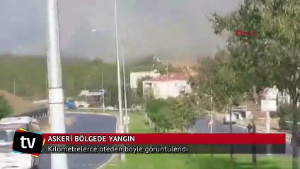 Tuzla’da askeri bölgede yangın