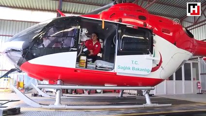 Hava ambulansı ve askeri helikopter hastalar için havalandı