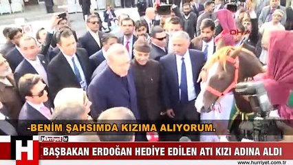 BAŞBAKAN ERDOĞAN HEDİYE EDİLEN ATI KIZI ADINA ALDI