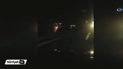 Ters şeritte makas atan otomobil kaza yaptı